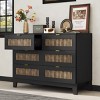Spacious Full Size Rustic 6 Drawer Wooden Dresser, Classic Farmhouse Storage Cabinet with Metal Handles for Bedroom-Maison Boucle - 3 of 4