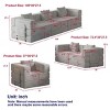 6 Seater Folding Sofa Bed for Living Room or Bedroom, Convertible Sofa with Cushions and Storage Pockets, Corduroy Fabric Sofa-Coolbibila - 4 of 4