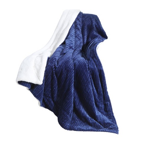 Luxury Ultra Plush and Soft High Pile Throw Blanket Blue Color