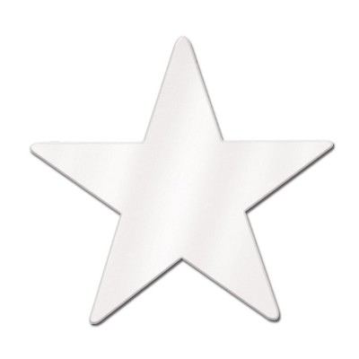 Beistle 9" Foil Star Cutouts White 13/Pack 55838-W