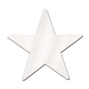 Beistle 15" Foil Star Cutouts White 6/Pack 55840-W - 1 of 1