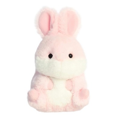 Aurora Mini Lively Bunny Rolly Pet Round Stuffed Animal Brown 5