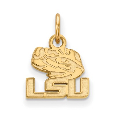 Louisiana State Map Charm Pendant In 14k Yellow Gold - Pelican State Jewelry, Made In USA