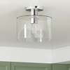 Hudson and Canal 10" Wide Semi Flush Mount with Glass Shade - 2 of 4