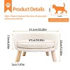 16-24" Elevated Pet Cat Sofa Chair Bed Round Small Dog Couch with Removable Waterproof Mat & Wooden Legs for Puppy Kitten Sleep - 2 of 4