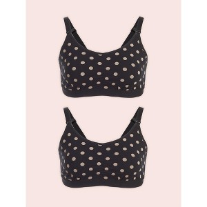 Leading Lady Women's The Blake - Gathered-Front Comfort Nursing Bra 2-Pack (4048-2pk) - 1 of 4