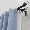 Lumi Home Furnishings 72"x144" Decorative Drapery Double Rod Set with Crystal Square finials Black - 2 of 4
