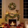 Coucheta Christmas wreath and curved wreath set (6-piece set), pre installed with LED lighting , suitable for indoor and outdoor home decoration - 2 of 4