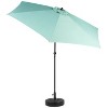 KTMBDW 9' Round Steel Market Umbrella, Outdoor Table Umbrella, Crank Lift, Auto Tilt, for Deck, Backyard, Pool (Base Not Included) - 3 of 4