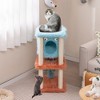 Tangkula Monster-Themed Cat Tree w/ Private Condo Soft Long Plush Sisal Scratching Posts - 2 of 4