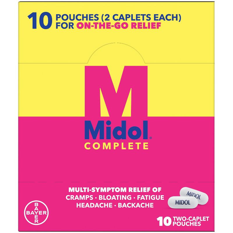 Midol On the Go Menstrual Symptom Relief with Acetaminophen Tablets - 20ct, 6 of 8