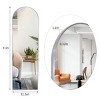 Muse Large Arch Mirror Full Length,71X31 Arched Mirror Oversize Rectangle With Arch-Crowned Top with Aluminum Frame Leaning Floor Mirrors-The Pop Home - 4 of 4