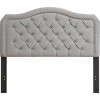 Streamdale Gray Velvet Upholstered Queen Platform Bed - 4 of 4
