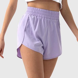 Anna-Kaci Active Women's High Waist Athletic Running Shorts with Curved Hem - 1 of 4