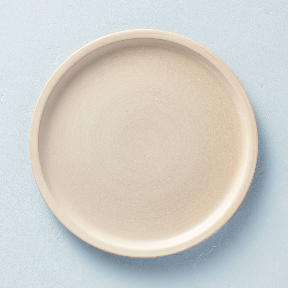 10.5" Modern Rim Stoneware Dinner Plate Taupe - Hearth & Hand™ with Magnolia set of 5 plates 