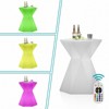Mjkone 30" H Rechargable Bar Table for Cocktail Pub 16 RGB Color Changing LED Lights , Water Proof Light Up Luminous Furniture Coffee Tables - 4 of 4