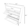 ChicFurnit Shoe Racks 2 Flip Drawers Shoe Cabinet Dust Protected Freestanding Shoe Cabinet for Entryway, Red, 32"*10"*43" - 4 of 4