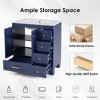 ORRD 30" Blue Bathroom Vanity with Ceramic Sink, Soft-Close Drawers & Solid Wood Frame, Multi-Organizer Storage Cabinet - 3 of 4