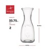 Bormioli Rocco Misura PZ Carafe, 33.75 oz - Set of 2 - 2 of 4