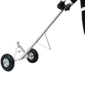 Trailer Dolly with 10" Pneumatic Tires & 1-7/8” Hitch Ball – 600 lb Capacity, Heavy-Duty Steel Mover for Boats, RVs, Cargo, Jet Skis - 1 of 4