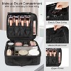Travel Makeup Train Case Makeup Cosmetic Case Organizer Portable Artist Storage Bag with Adjustable Dividers for Cosmetics Makeup Brushes Toil - 3 of 4