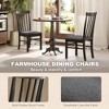 Aghana Digitals 2-Piece Farmhouse Dining Chairs, Rubber Wood Frame with Foam Cushion, Black & Gray - 4 of 4