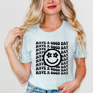 Simply Sage Market Have a Good Day Star Smiley Face Short Sleeve Tee - 1 of 4