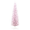 Whisen 6FT Artificial Pencil Christmas Tree with Realistic Branches and Plastic Base Stand - Pink - 4 of 4