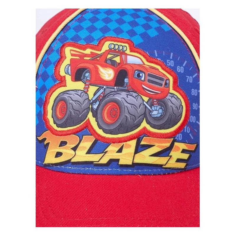 Nickelodeon Boys' Blaze and The Monster Machines Hat -Adjustable Red & Blue Baseball Cap (Toddler), 3 of 6