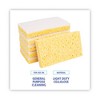 Boardwalk Scrubbing Sponge, Light Duty, 3.6 x 6.1, 0.7" Thick, Yellow/White, Individually Wrapped, 20/Carton - image 3 of 4