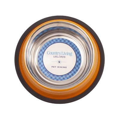 Golden Yellow 24 oz Stainless Steel Non-Skid Pet Bowls Set