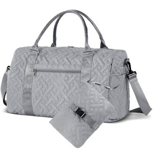 Itopfox Large Tote Diaper Bag for Mom and Baby, Hospital Bag for Twins or 2 Kids, Multi-Pocket Travel Diaper Bag with Insulated Bottle Pockets - 1 of 4