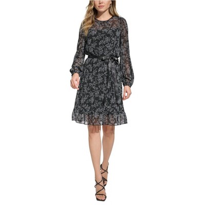 Jessica Howard Womens Balloon Sleeve Floral Blouson Dress, Multicoloured, 12