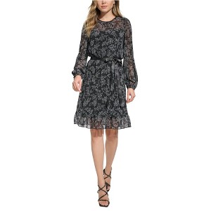 Jessica Howard Womens Balloon Sleeve Floral Blouson Dress, Multicoloured, 12 - 1 of 1