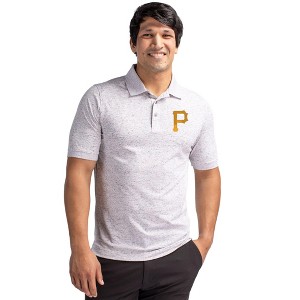 Pittsburgh Pirates Cutter & Buck Advantage Tri-Blend Space Dye Mens Polo - Elemental Grey - Large - 1 of 1