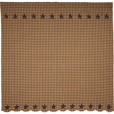 Black Star Shower Curtain 72x72 VHC Brands