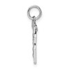 Black Bow Jewelry Sterling Silver, Varsity Collection, Small D/C Pendant, Number 16 - 2 of 4