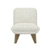 29.9" Wide Armless Accent Chair in Fabric with Easy Assembly and Durable Construction for Living Room - 3 of 4