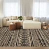 Indoor Farmhouse Bedroom Living Room Rugs Soft Low Pile Carpet with Geometric Pattern - 3 of 4