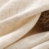 Aoibox Linen Shower Curtain in Beige, Boho Farmhouse Style Fabric Bathroom Decor, Cream Cloth Liner, Soft and Skin-Friendly - 4 of 4