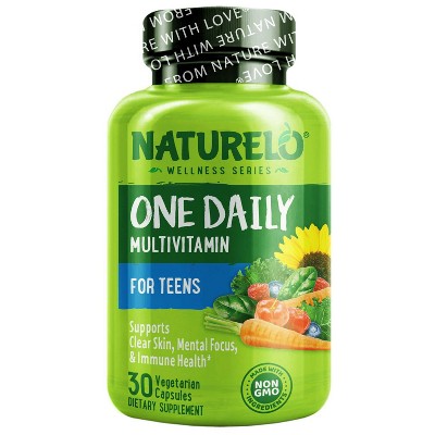 Naturelo Teen Boys & Girls Daily Multivitamin Capsules - 30ct