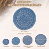 Unique Bargains Woven Braided Washable Decorative Round Placemat 4 Pcs - 2 of 4