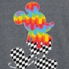 Men's - Disney - Mickey Mouse Rainbow/Checker Silhouette Long Sleeve Graphic T-Shirt - 2 of 4