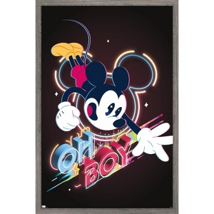 Trends International Disney Mickey Mouse - Oh Boy Framed Wall Poster Prints - 1 of 4
