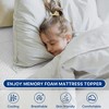 PDTEND 3-Inch Bamboo Fiber & Memory Foam Mattress Topper with Cooling Ice Silk Cover, Gel-Infused, Anti-Slip - 4 of 4