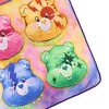 Care Bears Blanket Hugs Funshine Grumpy Good Luck Cheer Band Tie Dye Throw 45"X60" Multicolored - 4 of 4
