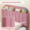 Twin Size Bed Frames, Velvet Upholstered Platform Bed Frame with Storage Headboard and Strong Wooden Slats, Noise-Free/Easy to Assemble - 4 of 4
