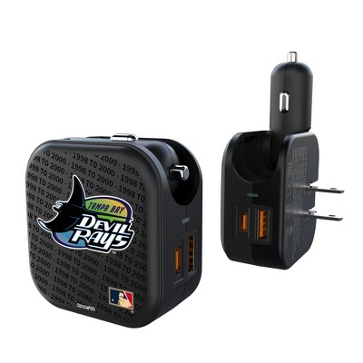 MLB Cooperstown East Teams Text Backdrop 18-Watt 2 in 1 USB A/C Charger
