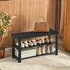 Shoe Rack Bench, 3-Tier Bamboo Shoe Storage Organizer, Entryway Bench, Holds Up to 286 lb, 11.3 x 35.4 x 17.8 Inches, for Entryway Bathroom Bedroom - 4 of 4