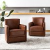 Gabino 29 Wide Genuine Leather Swivel Chair Set of 2| ART OF LIVING DESIGNS - 2 of 4